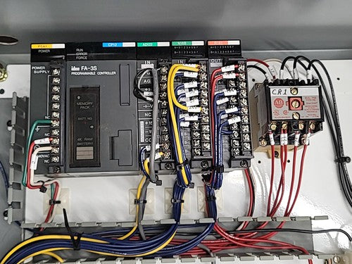Hoffman Control Cabinet IDEC FA-3S PLC Numatics 3 Solenoid Valve ABB Contactors