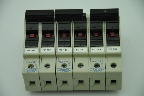 TELEMECANIQUE GK1-DD U, 2-Pole Fuse Holder 32A, Lot of 3