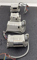 Lot of 4 SMC VQ1100-5  Solenoid Valve Blocks 24 Valves DIN Rail Mount DB25 Lot F