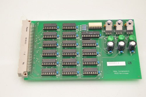 Weber Systemtechnik RS232 Multiplexer 02-2183-1 6 Card Maxim D6442CJ 0233 chip