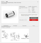 Maxon DC Gearmotor 248742 24VDC 15W 6:1 Gearhead 6000RPM 6mm Output Shaft