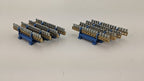 Lot of 2 DIN Rail Mount Brass Ground Grounding Strip 15x 4AWG Copper Wire