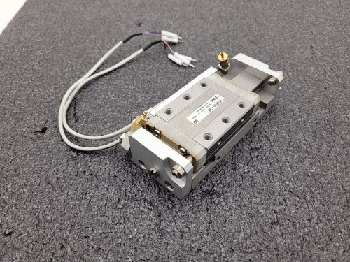 SMC MXP16-30 100PSI Linear Slide Guide Cylinder w/ D-M9N Sensors, Stops Unit B