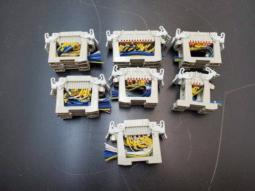 7x Harting IMB PC-GF20 DIN Rail Mount Serviceable Connector COB 05 16 24 CDF 40