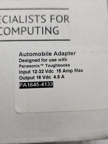 Lind PA1645-4133 Automotive Power Adapter for Panasonic Toughbook 16Vdc 4.5A