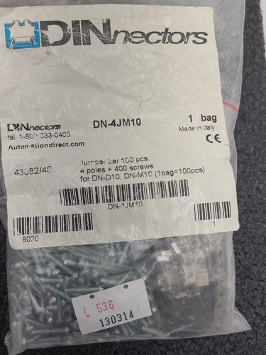 DINnectors DN-4JM10 Jumper Bar Kit 4 Pole for DN-D10 DN-M10 Terminal Blocks
