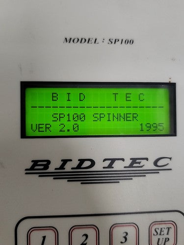 BIDTEC SP100 Spin Coater Control Unit 110/220VAC w/ Remote Switch Box Powers Up