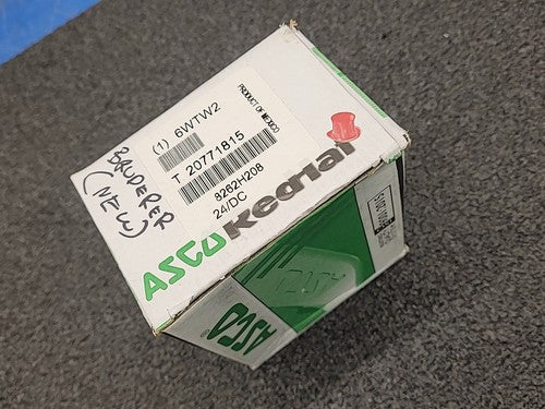 ASCO Red Hat II Solenoid Valve 8262H208 24VDC Brass NC Shutoff 1/4" NPT 6WTW2