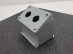 Hoffman E-E-2PBA Pushbutton Enclosure 2 Hole Steel NEMA Type 12 13 Gray Box