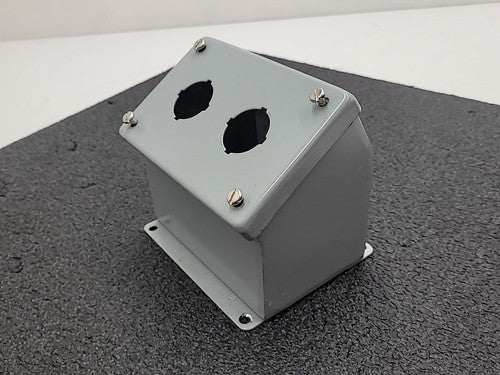 Hoffman E-E-2PBA Pushbutton Enclosure 2 Hole Steel NEMA Type 12 13 Gray Box
