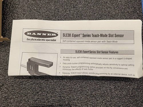 Banner SLE30B6VQ Expert Series Teach-Mode Slot Sensor Photoelectric Fork Switch