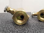 Pneu-Trol Deltrol F-35B Brass Flow Control Needle Valve Fluid Regulator Lot of 2