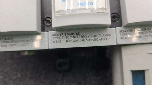 Festo MS4 Pneumatic Filter Regulator Assembly LFM 1/4 ARM DA Digital Display