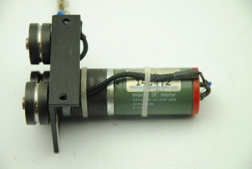 MAXON 2332.969-21.216-200 DC Motor TRIDENT DEK #140472 w/8M03 Belt Rail conveyor