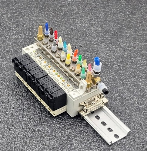 SMC (x9) VQ1270-5MOB-M5 Solenoid Valve Assembly Manifold
