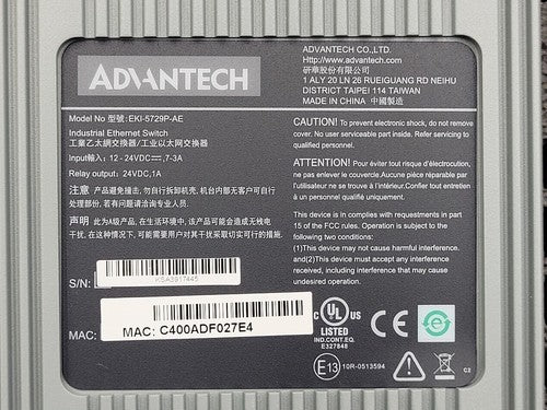 Advantech EKI-5729P-AE 8 GE Ethernet w/ PoE + 2GE Industrial Ethernet Switch