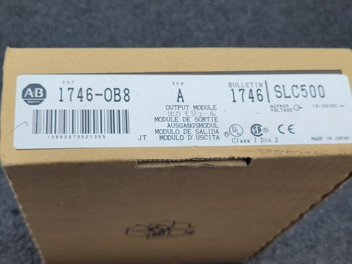 Allen-Bradley 1746-OB8 SLC 500 Output Voltage Module Open Box Sticker Residue