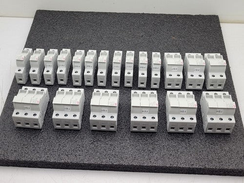Lot of 20  ETI Fuse Holder EFD 10 1p 10 x 38 002540001 DIN Rail 3, 2 and 1 Unit
