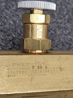 Pneu-Trol Deltrol F-35B Brass Flow Control Needle Valve Fluid Regulator Lot of 2