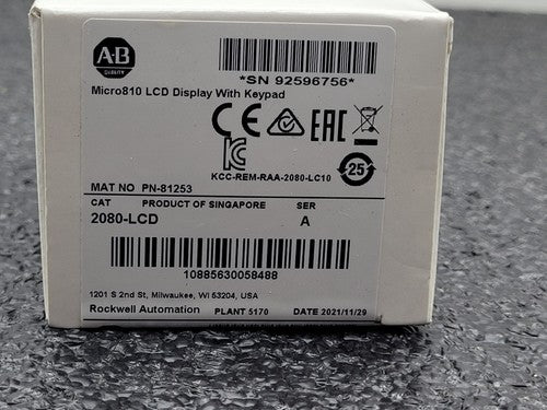 Allen Bradley 2080-LCD Micro810 Controller Display 2080LCD