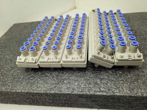 Lot of 5x SMC Multiconnector 20 Port In / Out, Mostly 4mm