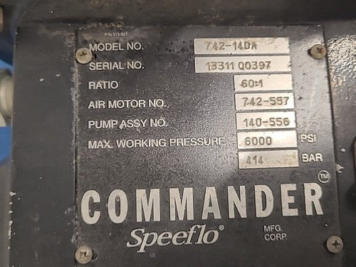 Speeflo Commander 742-140A Pneumatic Pump 60:1 Ratio Airless Grease Fluid A3