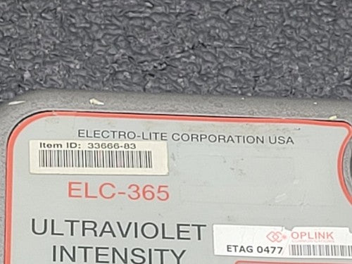 ELC-365 ULTRAVIOLET INTENSITY METER  SENSOR HEAD powers up