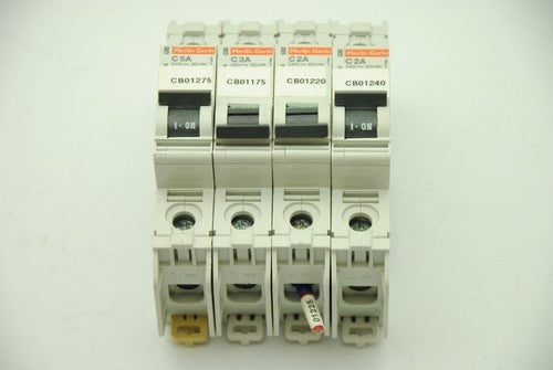 MERLIN GERIN Circuit Breakers, Lot of 4, (2) C2A (1) C3A (1) C5A