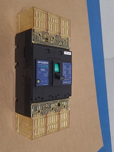 Mitsubishi NF225-CP No-Fuse Breaker 150A 3 Pole MCCB 600VAC with Terminal Covers