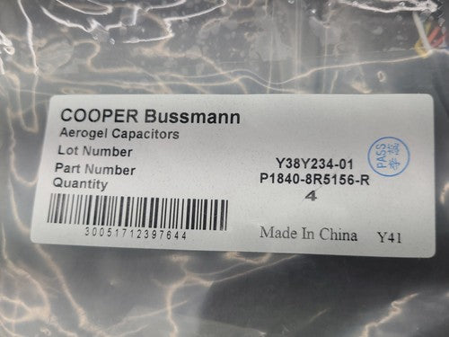 Lot Cooper Bussmann P1840-8R5156-R Aerogel Capacitor 82-00003064-02-01 DOTHILL