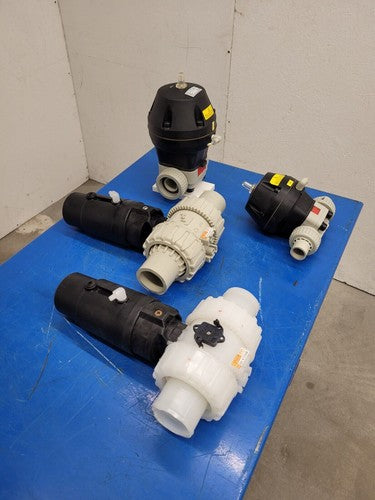 Lot of 4x Gemu Typ 710, 690 Diaphram, Butterfly Valve Air Open Spring Close