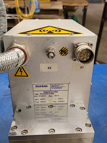 Lot 3x Muegge MH2000S-218BB Magnetron Head 2kW 2.45GHz Microwave Generator