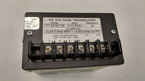 OSI Ohio Semitronics DC Voltage Transducer VT7-001DY139 0-12.5VDC Input