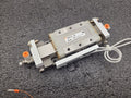 SMC MXP16-30 100PSI Linear Slide Guide Cylinder w/ D-F9B Sensors, Stops Unit C