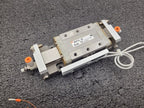 SMC MXP16-30 100PSI Linear Slide Guide Cylinder w/ D-F9B Sensors, Stops Unit C