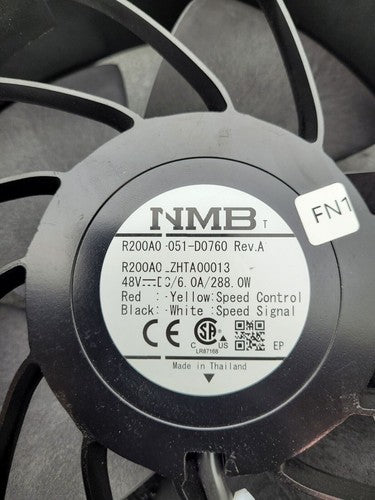 NMB MineBea R200A0-051-D0760 8" 48VDC 6.0A 288.0W PWM Speed Control Fan Tested