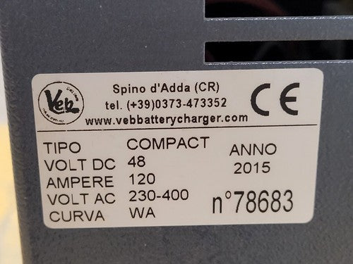 Veb Forklift Battery Charger 48VDC 120A 230-400VAC input 2015