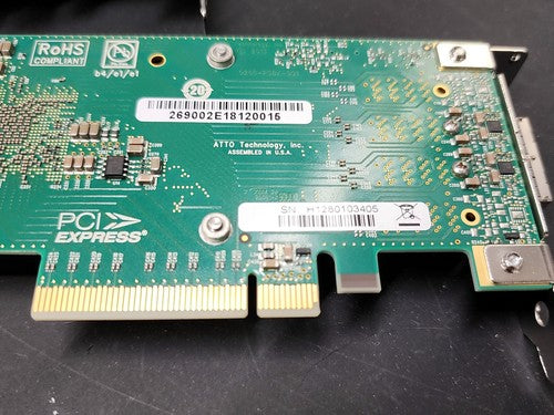 ATTO ExpressSAS H1280 Host Bus Adapter PCIe SAS SATA HBA Card (Lot of 2)