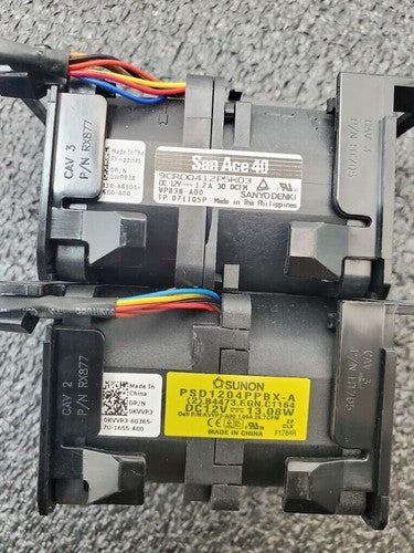 Lot of 4 Dell PowerEdge R610 Fan KVVP3 WP838 0KVVP3 0WP838 Clean Working Pull