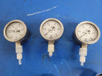 Lot of 5x Stubbe Wika MDM 902 G 1/4" DN20 PP PTFE Pressure Guage 837-1