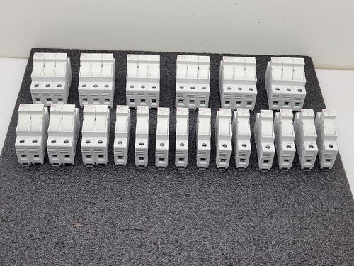 Lot of 20  ETI Fuse Holder EFD 10 1p 10 x 38 002540001 DIN Rail 3, 2 and 1 Unit