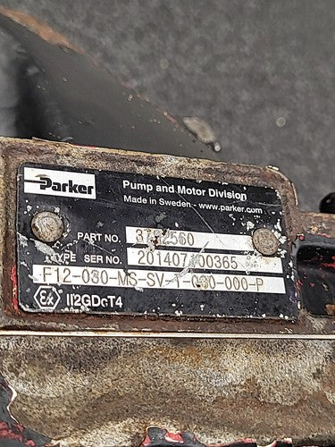 Parker F12 F12-030-MS 3782560 Hydraulic Motor Pump Bent Axis Fixed Displacement