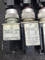 Allen Bradley 800MR Pilot Light Indicator Lot Various Colors Red Green Blue