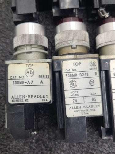 Allen Bradley 800MR Pilot Light Indicator Lot Various Colors Red Green Blue