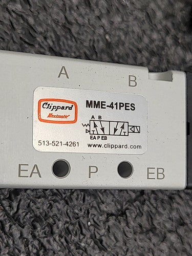 Clippard Maximatic MME-41PES Solenoid Valve 110VAC DIN Coil (19E20)