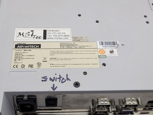 Advantech PPC-177T-BARE-TE Color TFT LCD Operator Touch Panel HMI 17" Screen F