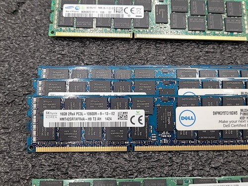 Lot of 66 16GB Samsung SK Hynix Server RAM Mixed DDR3 ECC Registered Memory