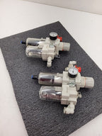 Lot of 2x SMC Filter Regulator Shutoff Vent Valve VHS30-03 AW40-03DG-A AL40-03-A
