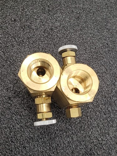 Pneu-Trol Deltrol F-35B Brass Flow Control Needle Valve Fluid Regulator Lot of 2