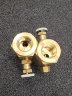 Pneu-Trol Deltrol F-35B Brass Flow Control Needle Valve Fluid Regulator Lot of 2